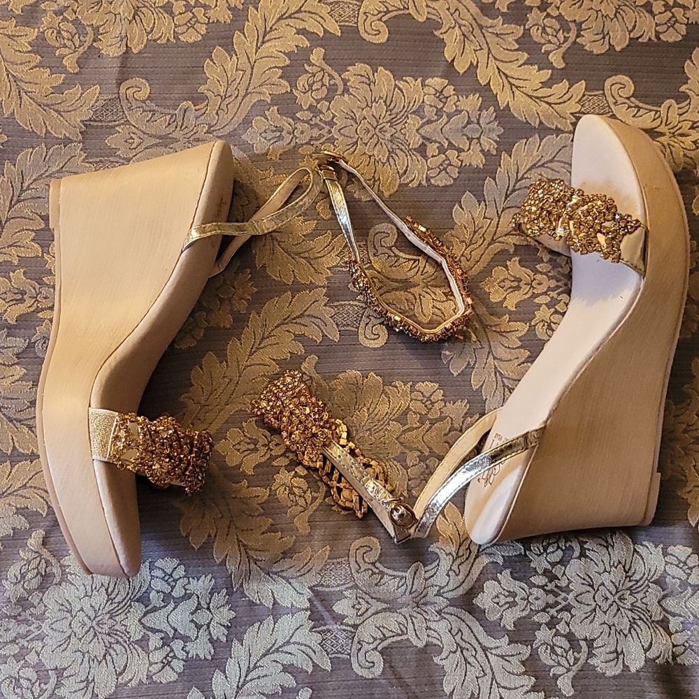 Gold Espadrilles - image 4